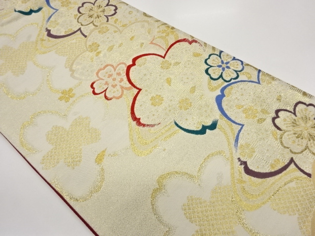 JAPANESE FUKURO OBI / WOVEN SAKURA